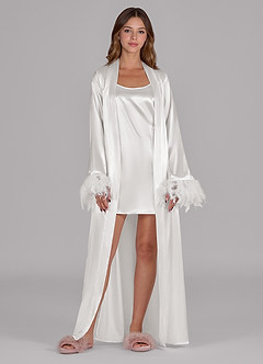 front Satin Robe and Slip Set