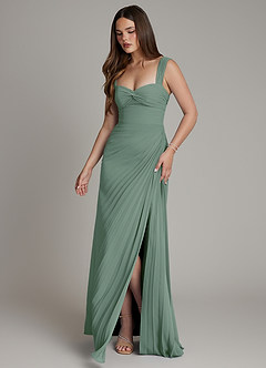Azazie Amberly Final Sale Blushing Pink Sheath Sweetheart Neckline Chiffon Dress image4