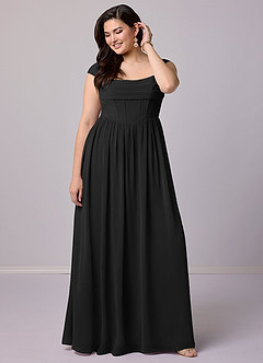 Barbie ♥ Azazie Bridesmaid Dresses A-Line Corset Chiffon Floor-Length Dress image9