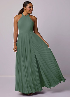 Barbie ♥ Azazie Bridesmaid Dresses A-Line Pleated Chiffon Floor-Length Dress image9