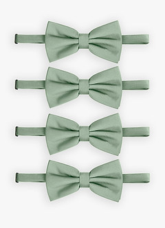 Adjustable Stretch Satin Bow Tie – 4-Piece Set