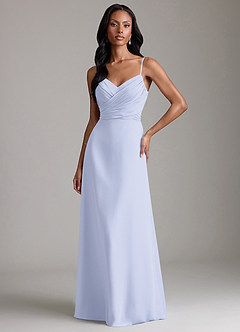 Azazie Kali Brudtärnklänningar Klä av A-Linje i Chiffong Plisserad Lavendel image1