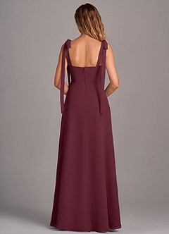 Azazie Debra Bridesmaid Dresses Cabernet A-Line with Pockets Chiffon Convertible Dress image3