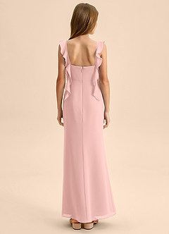 Azazie Jessamine Junior Rosette Mermaid Sweetheart Neckline Chiffon Dress image2
