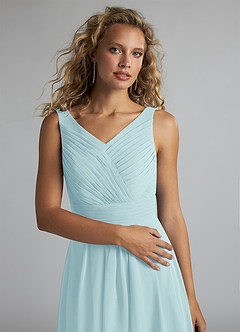 Azazie Grace Final Sale Vintage Mauve A-Line Pleated Chiffon Dress image5