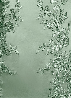 Azazie Franny Mère de la mariée Robes Robe Fourreau en Satin extensible Dentelle Agave image6