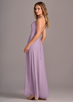 Azazie Mei Brautjungfernkleider A-Linie Chiffon Kleid Blauregen image5