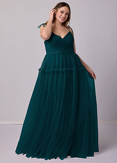 Barbie ♥ Azazie Final Sale Blue Jay A-Line Tulle Dress image7