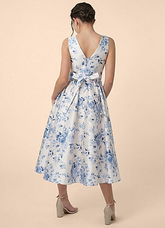 Azazie Brielle Junior Formal Klä av A-Line i Matt satäng image5