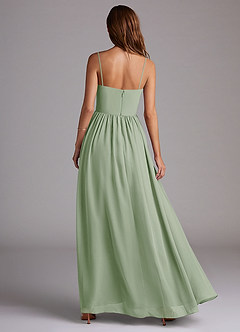 Azazie Calianna Bridesmaid Dresses Dusty Sage A-Line Off the Shoulder Chiffon Convertible Dress image5