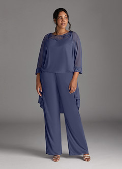 Azazie Frances Mother of the Bride Dresses Stormy Jumpsuit/Pantsuit Scoop Mesh Dress image11