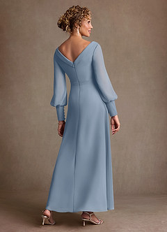 Azazie Paterson Suknie dla Matki Panny Młodej Linia A Pofałdowany Szyfon Długość kostki Sukienka image2