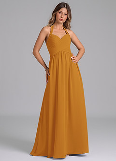 Azazie Darlyn Brudtärnklänningar Klänning av A-Linje i Chiffong Sweetheart halsringning Knäck image3