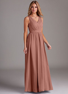 Azazie Kingsley Bridesmaid Dresses Cedar Rose A-Line Lace Chiffon Dress image5