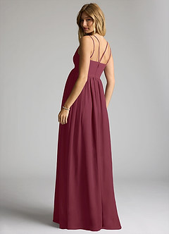 Azazie Emree Abiti da damigella d'onore premaman Abito A-Line Chiffon Floor-Length image5
