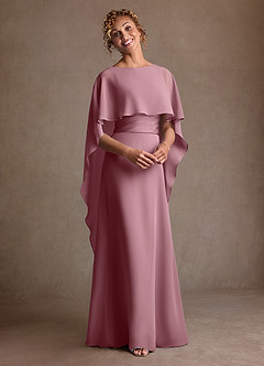 Azazie Marilla Mother of the Bride Dresses Vintage Mauve A-Line Pleated Chiffon Dress image6