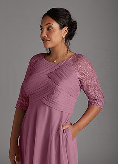Azazie Gracelyn Klänningar till brudens mor Klänning A-Line i Spets Vintage Mauve image11