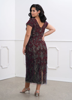 Azazie Alyssum Mother of the Bride Dresses Cabernet Sheath Scoop Lace Dress image9