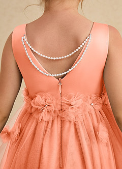 Azazie Lux Flower Girl Dresses Sunset A-Line Beaded Tulle Dress image6