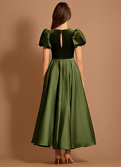 Orlisse Oliva Vestido midi image2