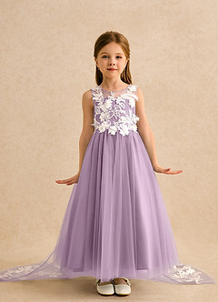 Azazie Mixie Flower Girl Dresses Wisteria Ball-Gown Lace Dress image2