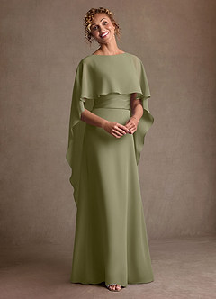 Azazie Marilla Mother of the Bride Dresses Pistachio A-Line Pleated Chiffon Dress image6