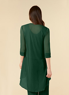 Azazie Frances Mother of the Bride Dresses Dark Green Jumpsuit/Pantsuit Scoop Mesh Dress image6