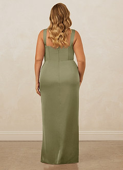 Christian Siriano Bridal for Azazie 1017 Bridesmaid Dresses Pistachio Sheath Sweetheart Neckline Stretch Satin Dress image11