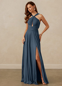 Christian Siriano Bridal for Azazie 1009 Bridesmaid Dresses Neptune A-Line Pleated Chiffon Dress image8