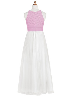 Azazie Brenna A-Line Pleated Chiffon Floor-Length Junior Bridesmaid Dress image7