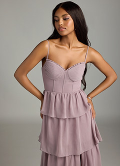 Azazie Kaiden Bridesmaid Dresses Dusk A-Line Sweetheart Neckline Chiffon Dress image3