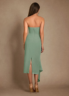 Azazie Dinanta Mother of the Bride Dresses Matcha Column Pleated Chiffon Dress image3