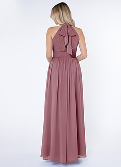 Azazie Iman Bridesmaid Dresses Vintage Mauve A-Line A-Line Ruched Chiffon Dress image4
