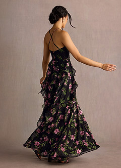 Megan Black Multi Floral Maxi Dress image5