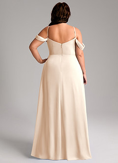 Azazie Marley Bridesmaid Dresses White Alabaster A-Line Off the Shoulder Chiffon Convertible Dress image12