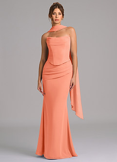 Azazie Sorrel Suknie dla druhen Syrena Gorset Szyfon Do ziemi Sukienka image4