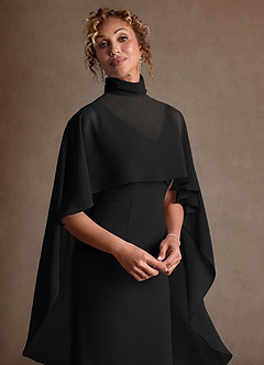 Azazie Irna Klänningar till brudens mor Klä Kolumn i Chiffong Svart image7