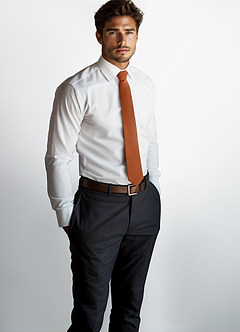front Stretch Satin Skinny Tie