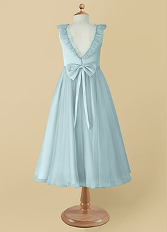 Azazie Dolly Final Sale Mist A-Line Bow Tulle Dress image8