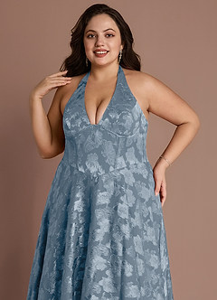 Isabeau Dusty Blue Midi Dress image11