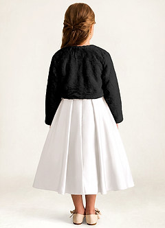 front Flower Girl Faux Fur Jacket