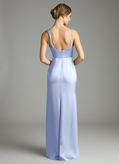 Azazie Samara Robes de demoiselle d'honneur Robe Sirène en Satin extensible Plissée Eis image2