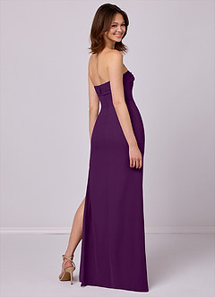 Barbie ♥ Azazie Bridesmaid Dresses Grape Sheath Strapless Chiffon Convertible Dress image6