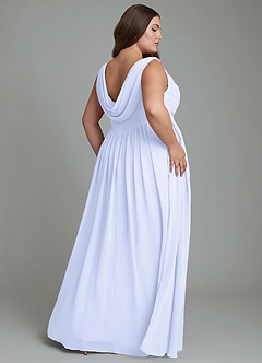 Azazie Novi Bridesmaid Dresses Lavender A-Line Pleated Chiffon Dress image8