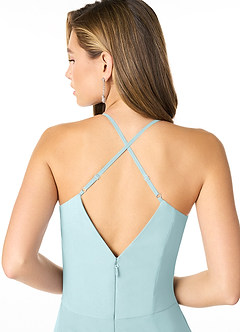 Azazie Carolina Bridesmaid Dresses Mist Mermaid Ruched Chiffon Dress image5
