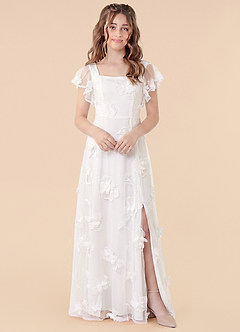 front Azazie Ada Junior Formal Dress