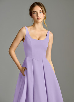 Azazie Amalie Bridesmaid Dresses Lilac A-Line Pleated Chiffon Dress image7