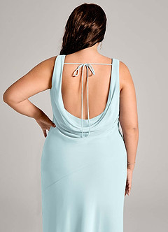 Azazie Rylina Bridesmaid Dresses Mist Mermaid Pleated Chiffon Dress image12