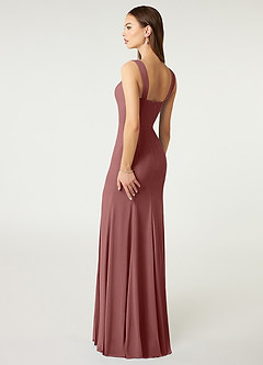 Azazie Alara Brautjungfernkleider Etui Seitliche Cut-Outs Stretch-Chiffon Kleid Wüstenrose image5
