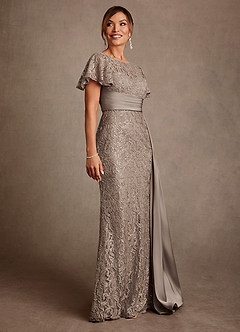 Azazie Harrison Klänningar till brudens mor Klä Sjöjungfru i Spets Plisserad Taupe image4